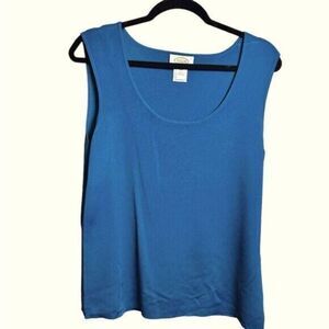 EUC Talbots Women’s Teal Sleeveless Heavy Knit Tank - Size XL
